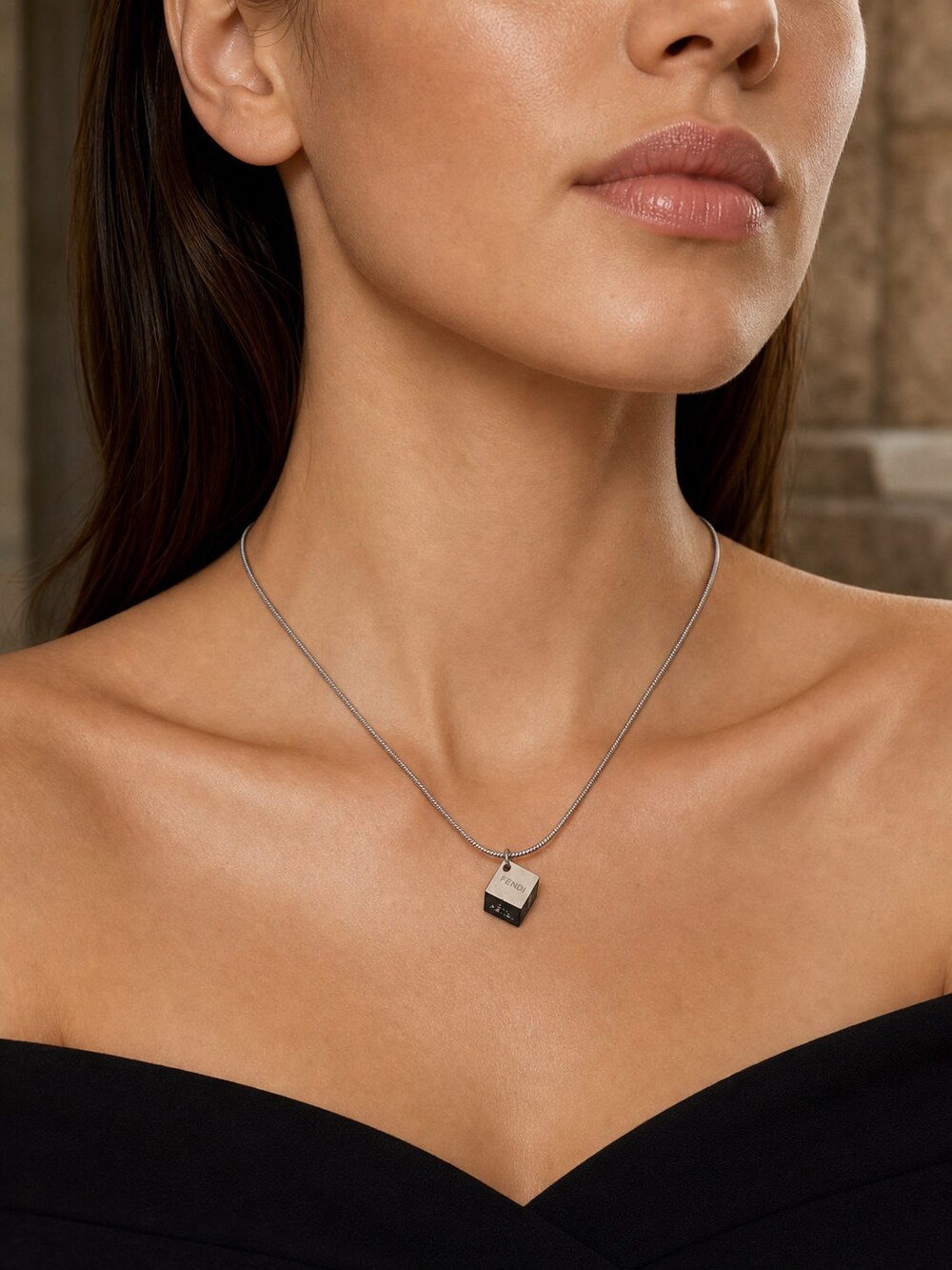 Fendi Modern Designer Necklace Style 4 | New with Box - Picture 8 of 9